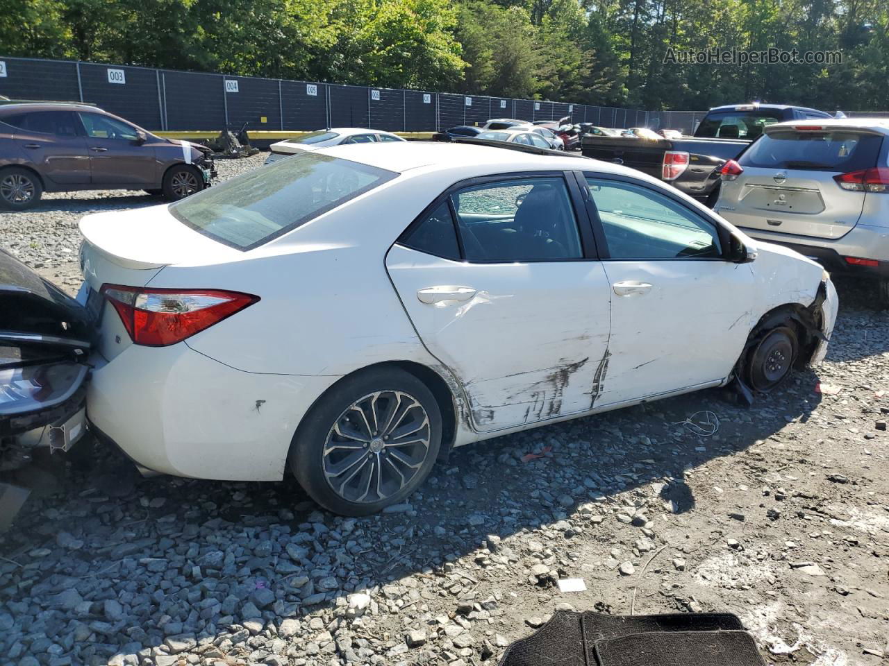 2015 Toyota Corolla L White vin: 2T1BURHE5FC265920