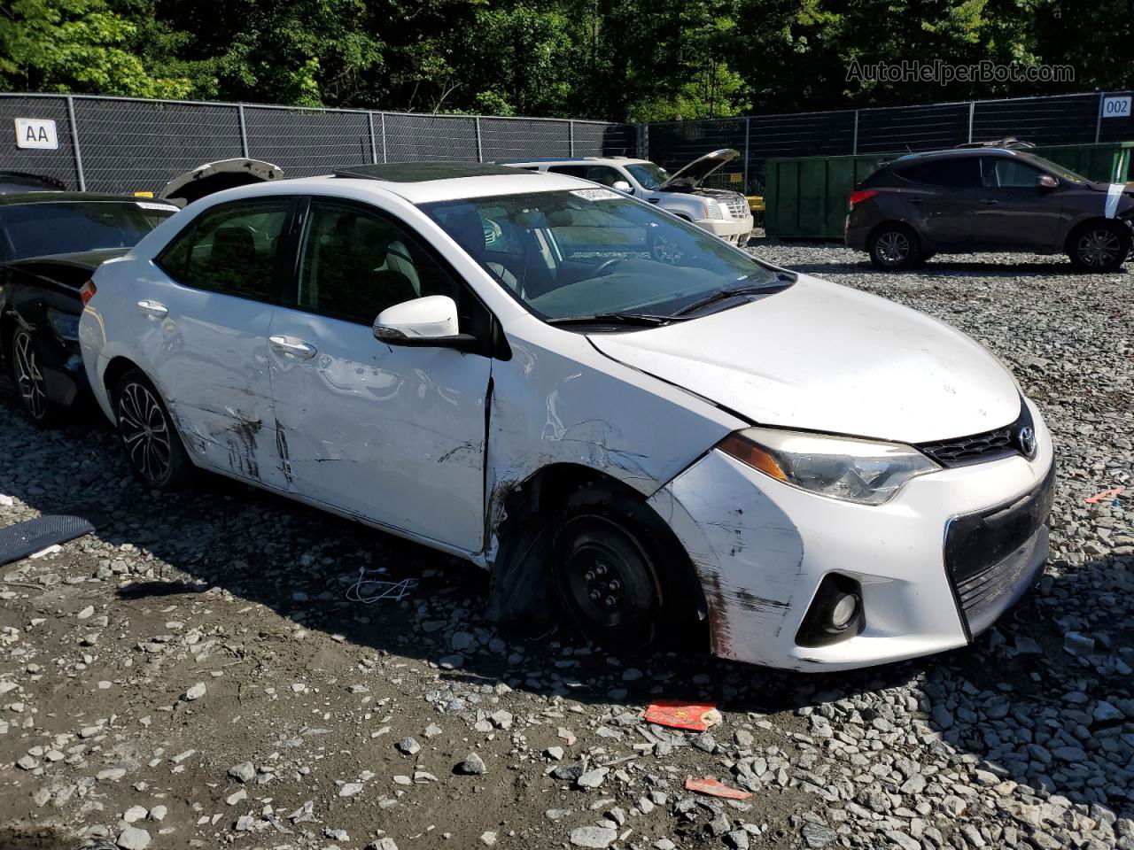 2015 Toyota Corolla L White vin: 2T1BURHE5FC265920