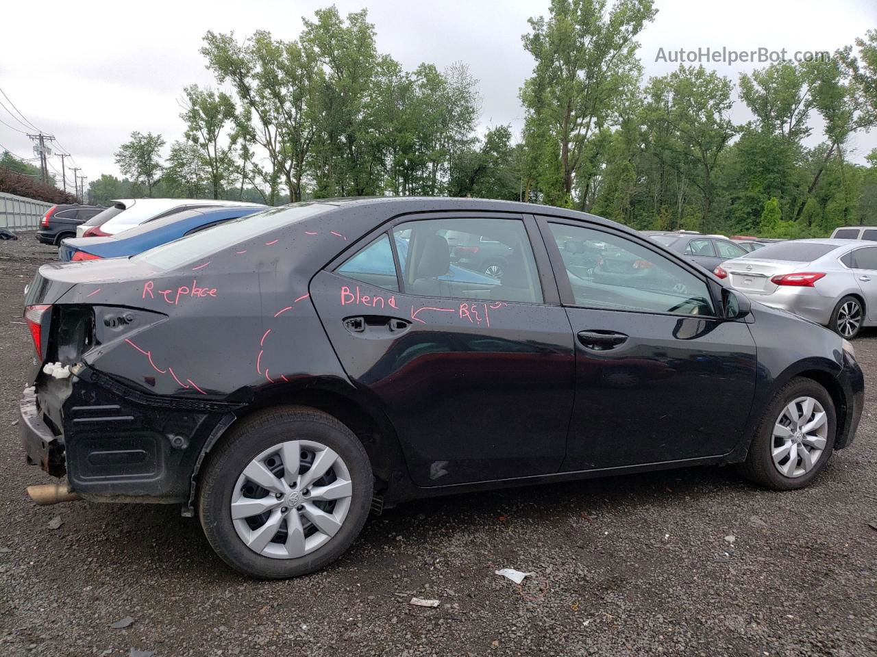 2015 Toyota Corolla L Black vin: 2T1BURHE5FC269319