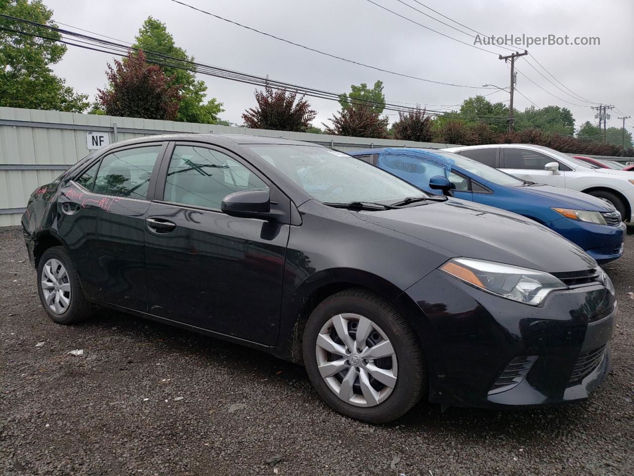 2015 Toyota Corolla L Black vin: 2T1BURHE5FC269319