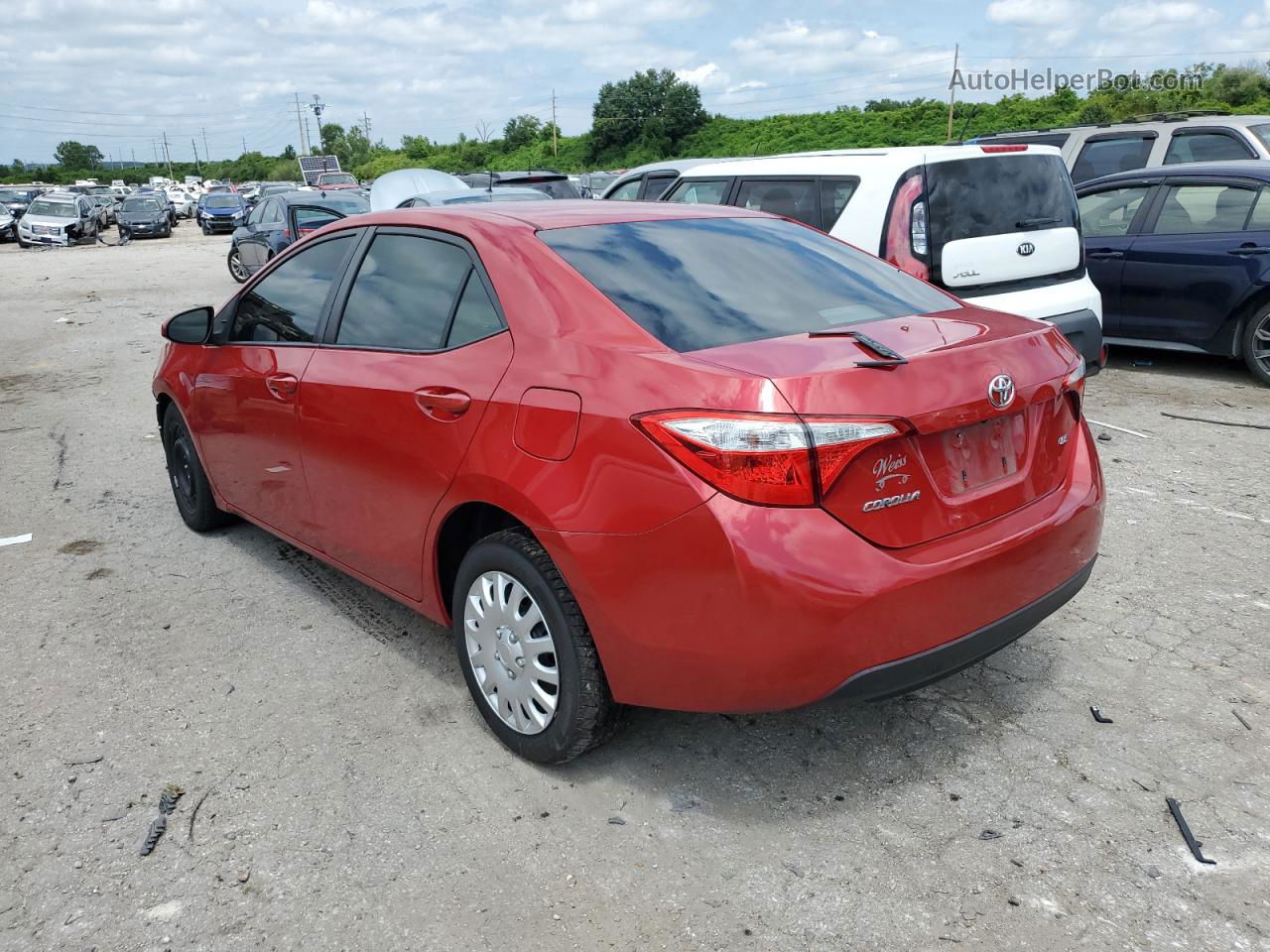 2015 Toyota Corolla L Красный vin: 2T1BURHE5FC276271