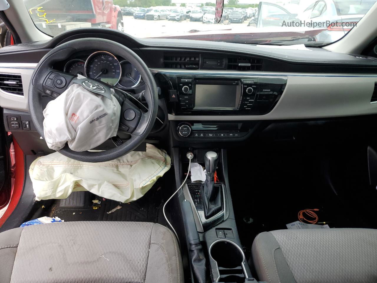 2015 Toyota Corolla L Красный vin: 2T1BURHE5FC276271