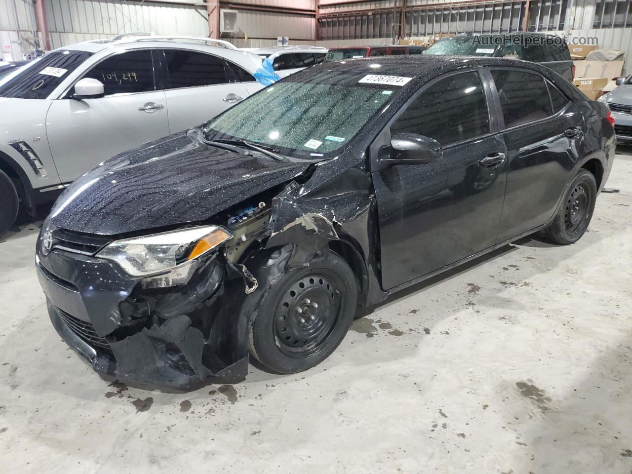 2015 Toyota Corolla L Black vin: 2T1BURHE5FC280353