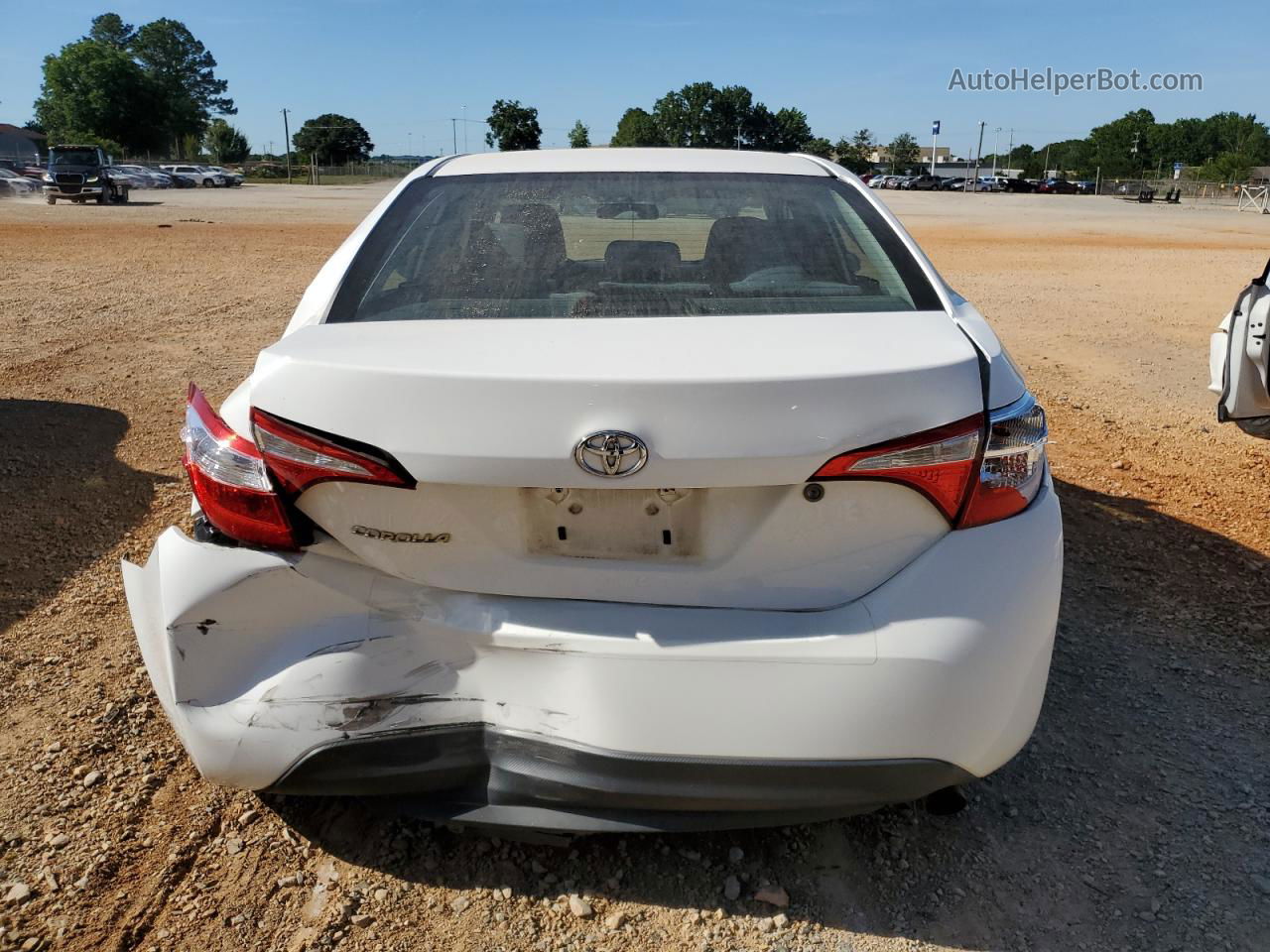 2015 Toyota Corolla L White vin: 2T1BURHE5FC309530