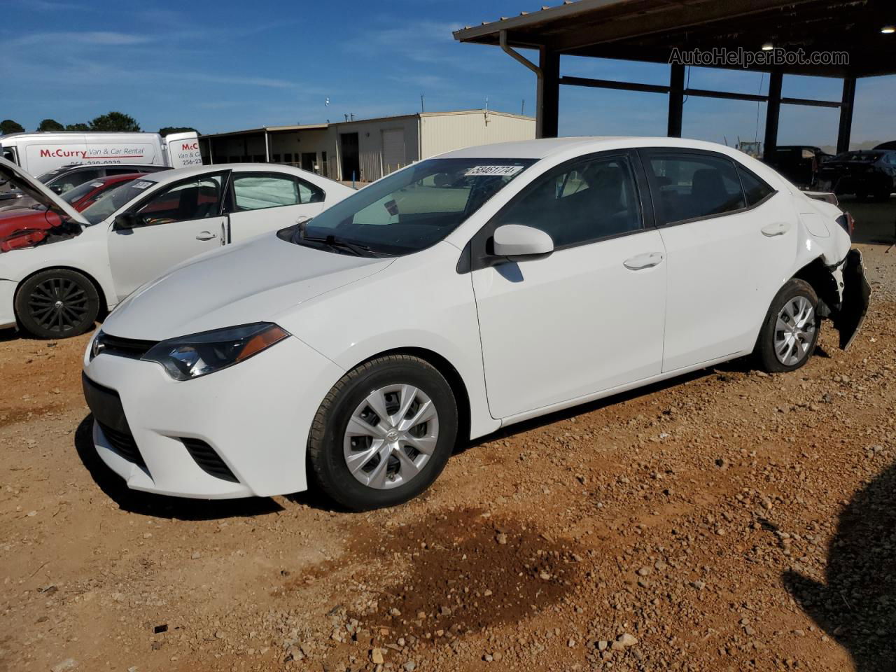 2015 Toyota Corolla L White vin: 2T1BURHE5FC309530