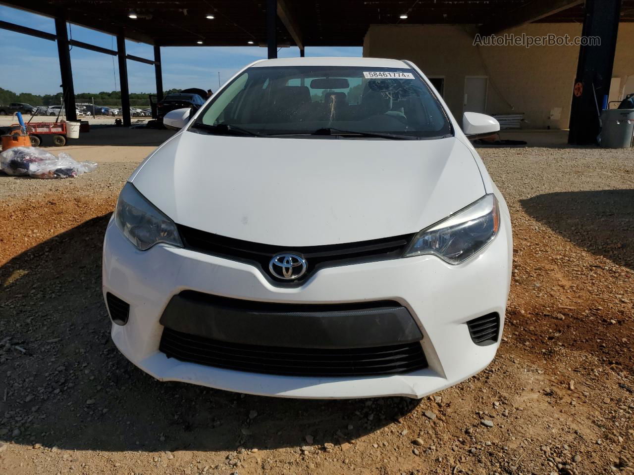 2015 Toyota Corolla L White vin: 2T1BURHE5FC309530