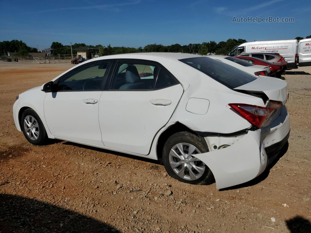 2015 Toyota Corolla L Белый vin: 2T1BURHE5FC309530