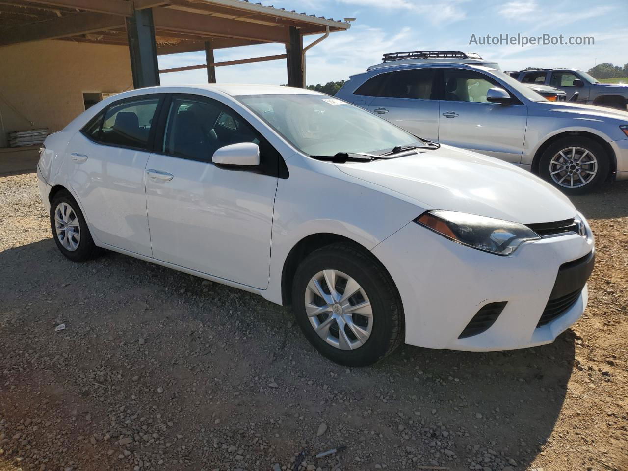 2015 Toyota Corolla L White vin: 2T1BURHE5FC309530