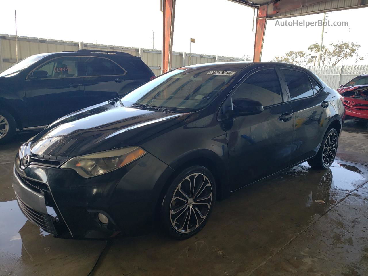 2015 Toyota Corolla L Черный vin: 2T1BURHE5FC310791