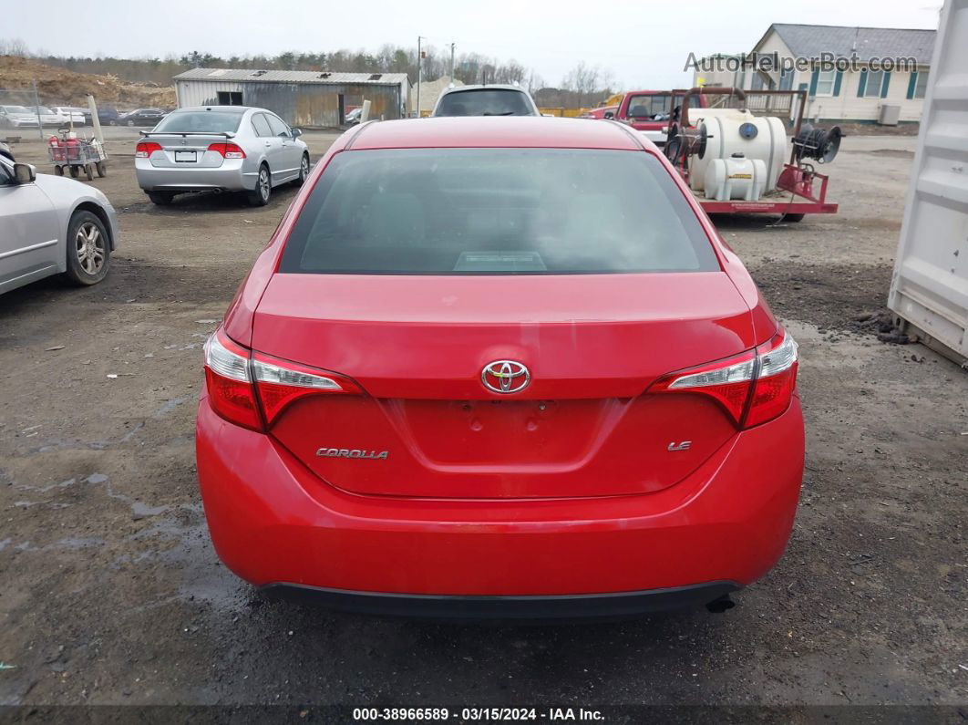 2015 Toyota Corolla Le Red vin: 2T1BURHE5FC316722