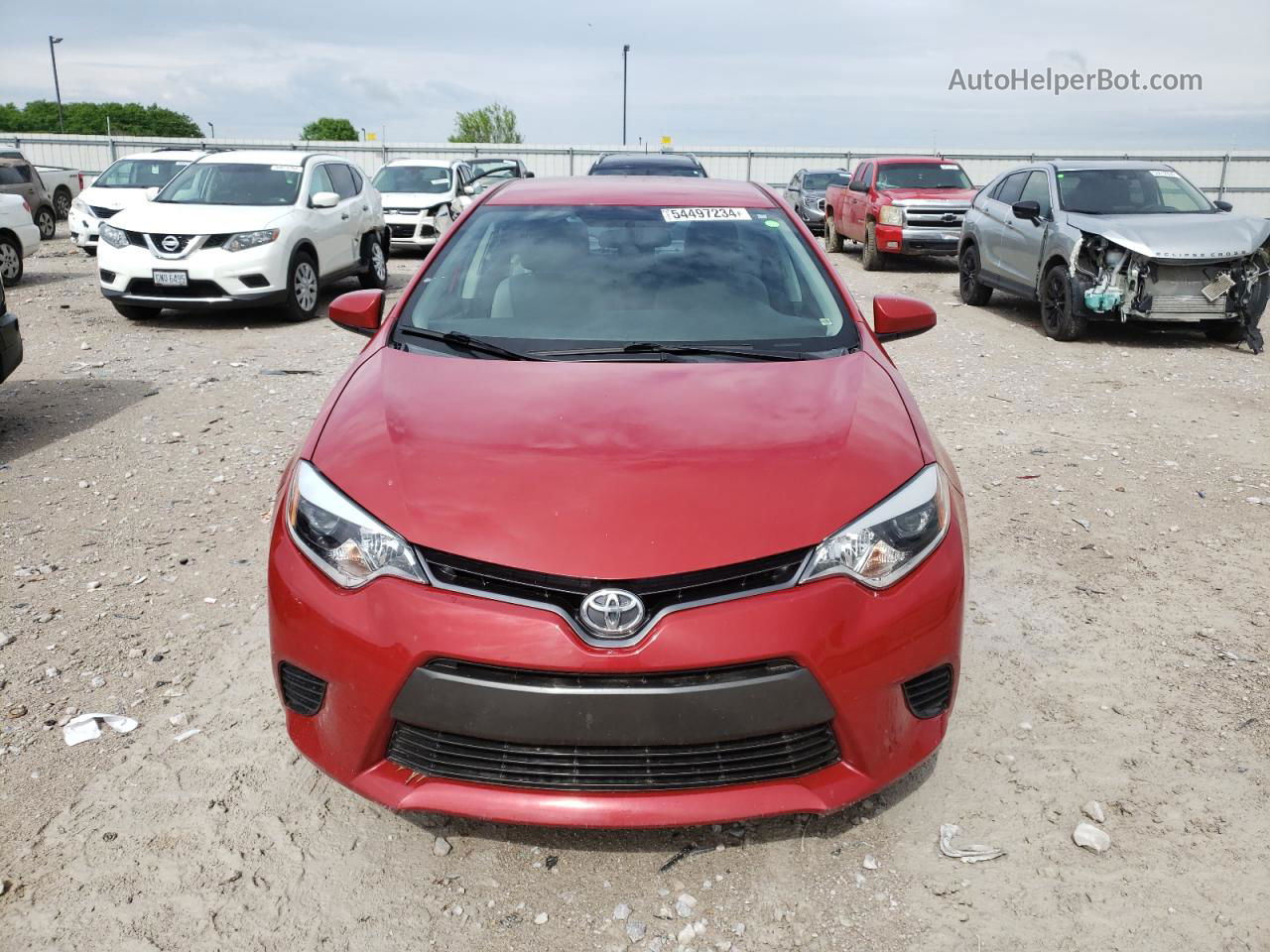 2015 Toyota Corolla L Red vin: 2T1BURHE5FC316915