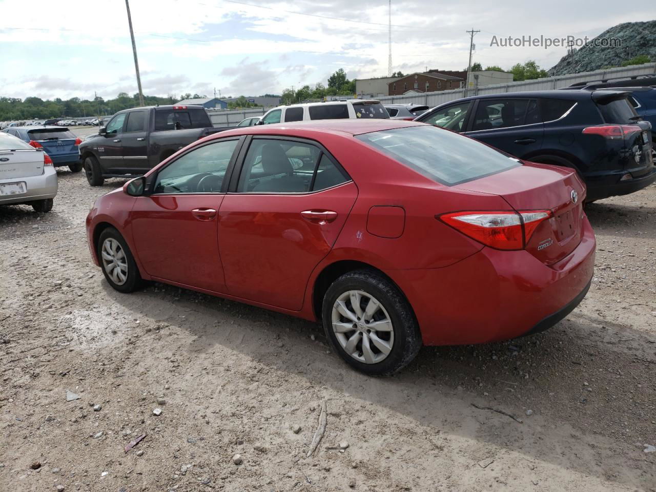 2015 Toyota Corolla L Red vin: 2T1BURHE5FC316915