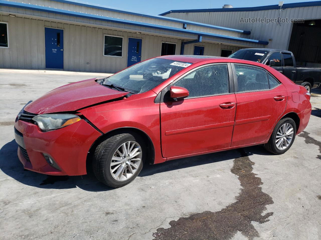 2015 Toyota Corolla L Red vin: 2T1BURHE5FC324772