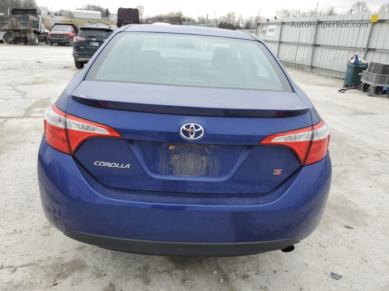 2015 Toyota Corolla L Blue vin: 2T1BURHE5FC330703