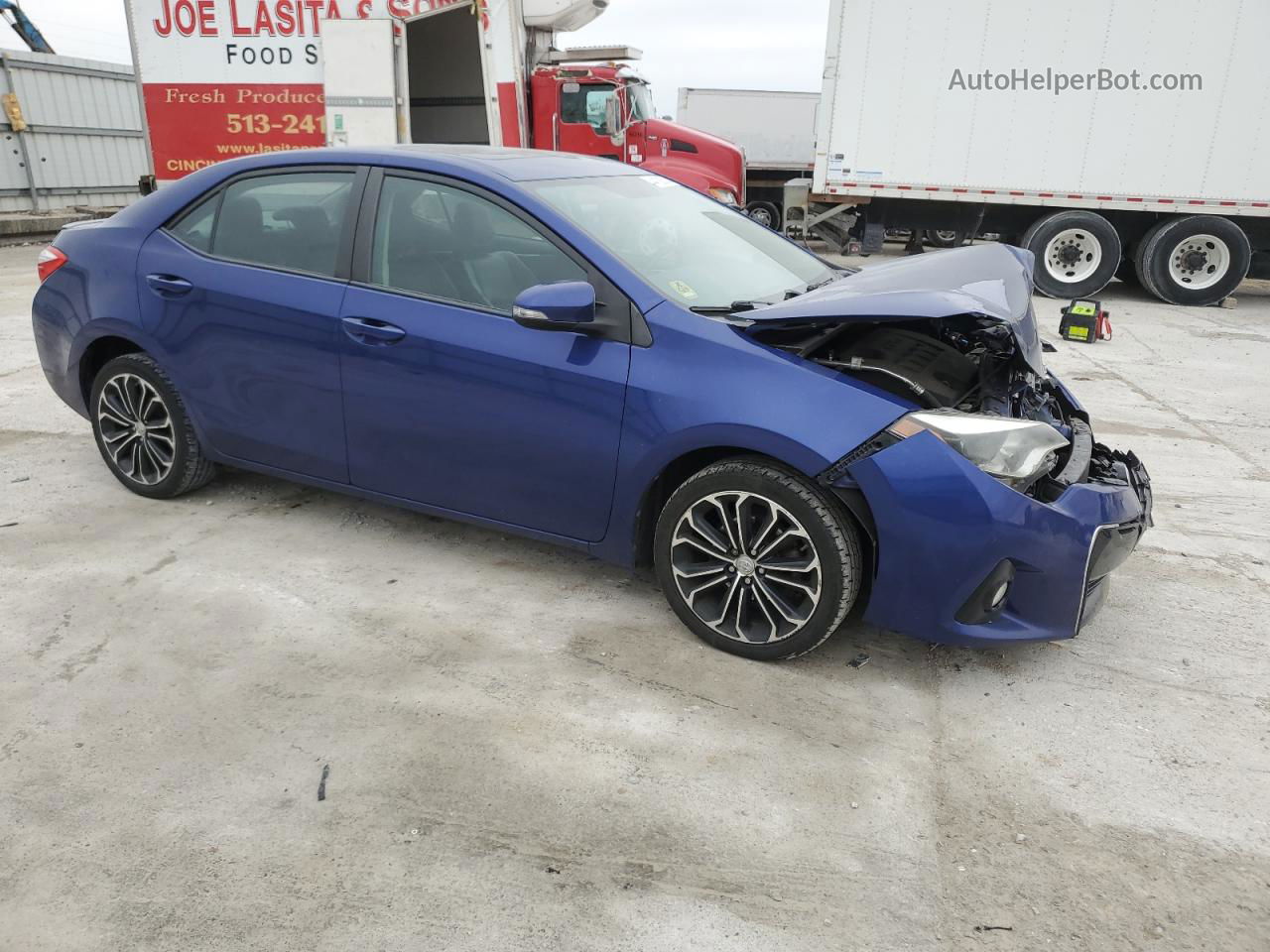 2015 Toyota Corolla L Blue vin: 2T1BURHE5FC330703