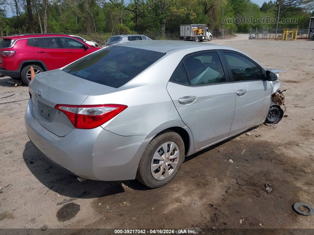 2015 Toyota Corolla L Silver vin: 2T1BURHE5FC372790