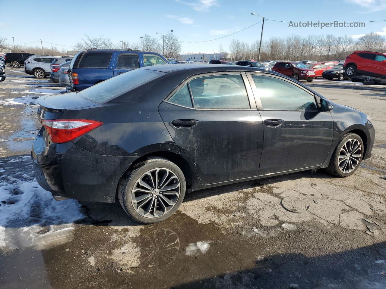 2015 Toyota Corolla L Black vin: 2T1BURHE5FC378783