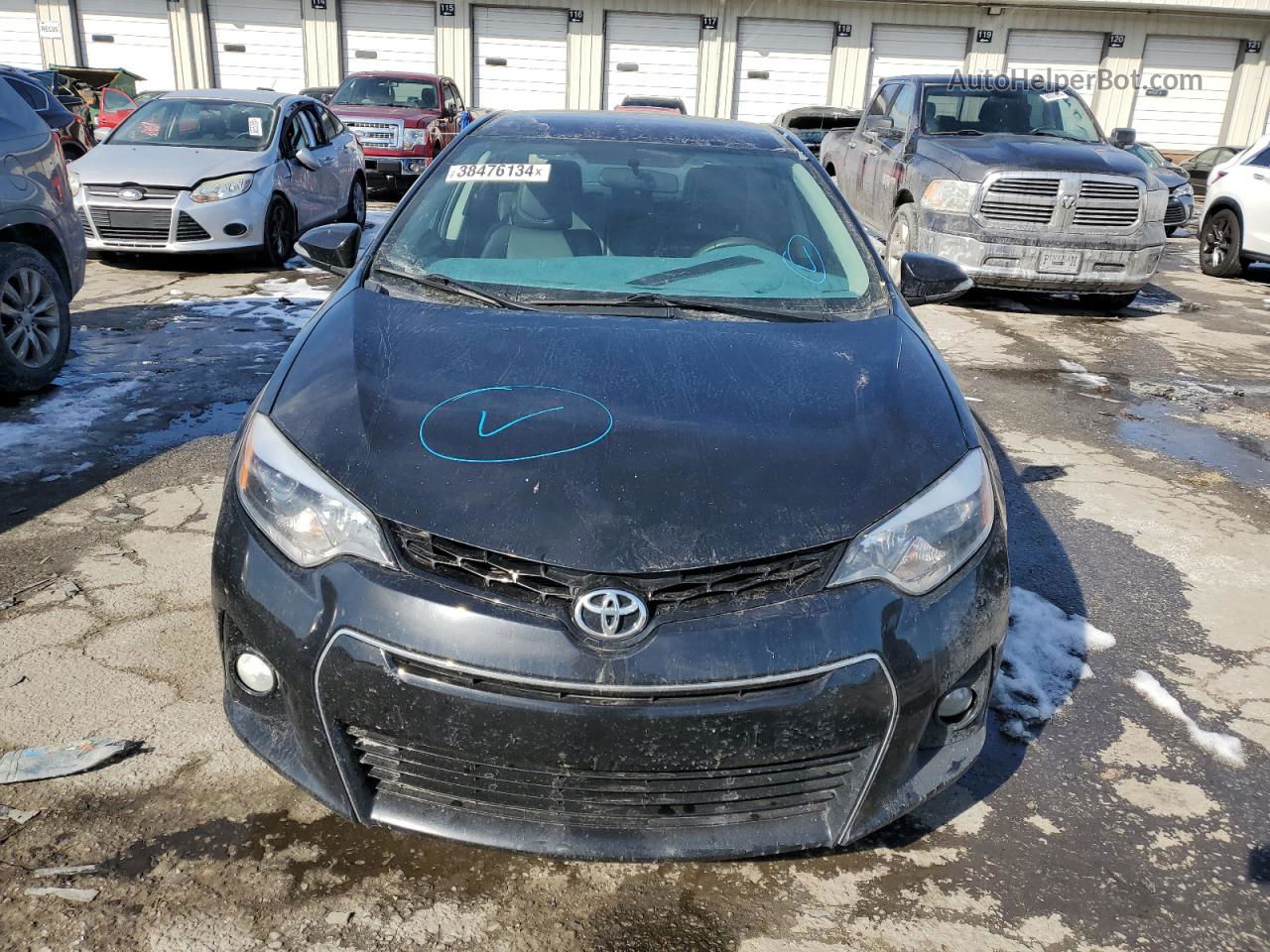 2015 Toyota Corolla L Black vin: 2T1BURHE5FC378783