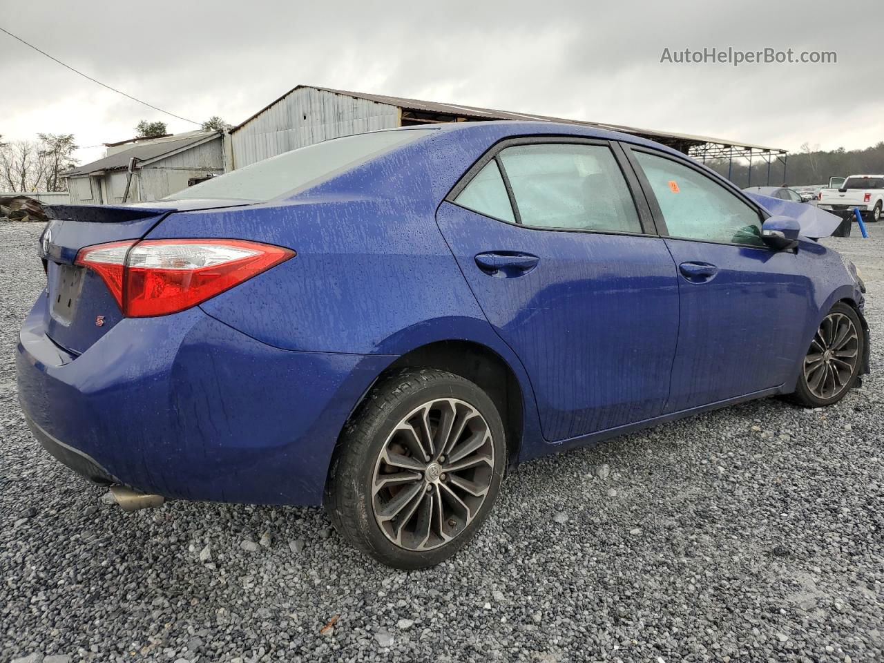 2015 Toyota Corolla L Blue vin: 2T1BURHE5FC383420