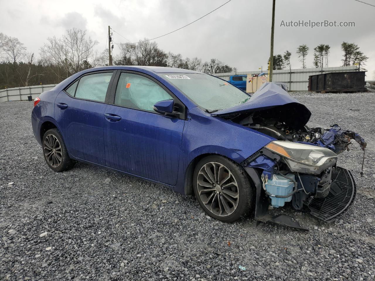 2015 Toyota Corolla L Синий vin: 2T1BURHE5FC383420