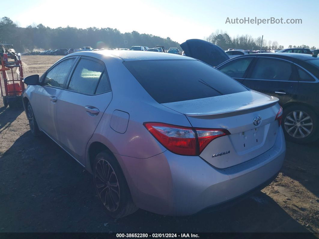 2015 Toyota Corolla S Plus Silver vin: 2T1BURHE5FC384115