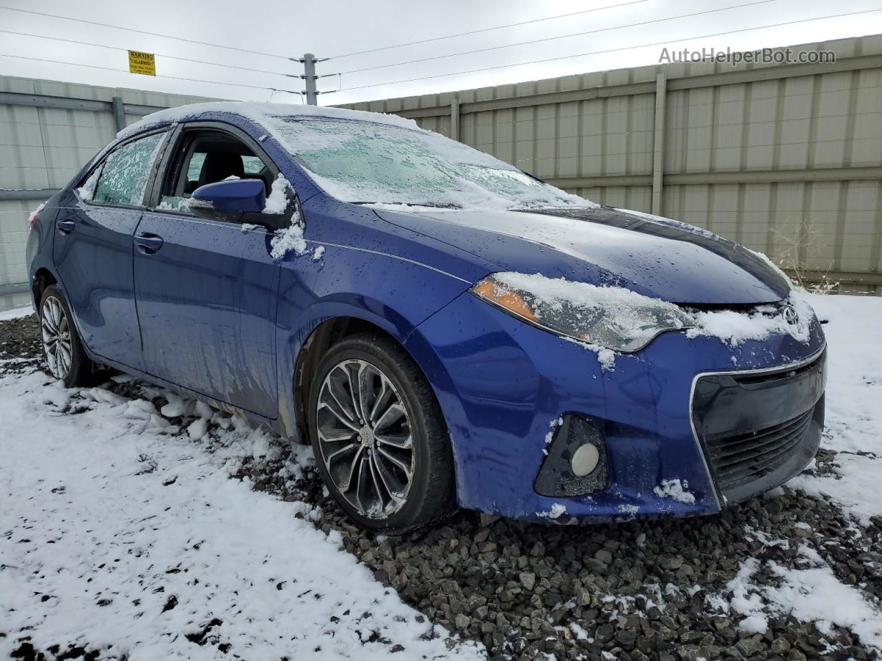 2015 Toyota Corolla L Blue vin: 2T1BURHE5FC409515