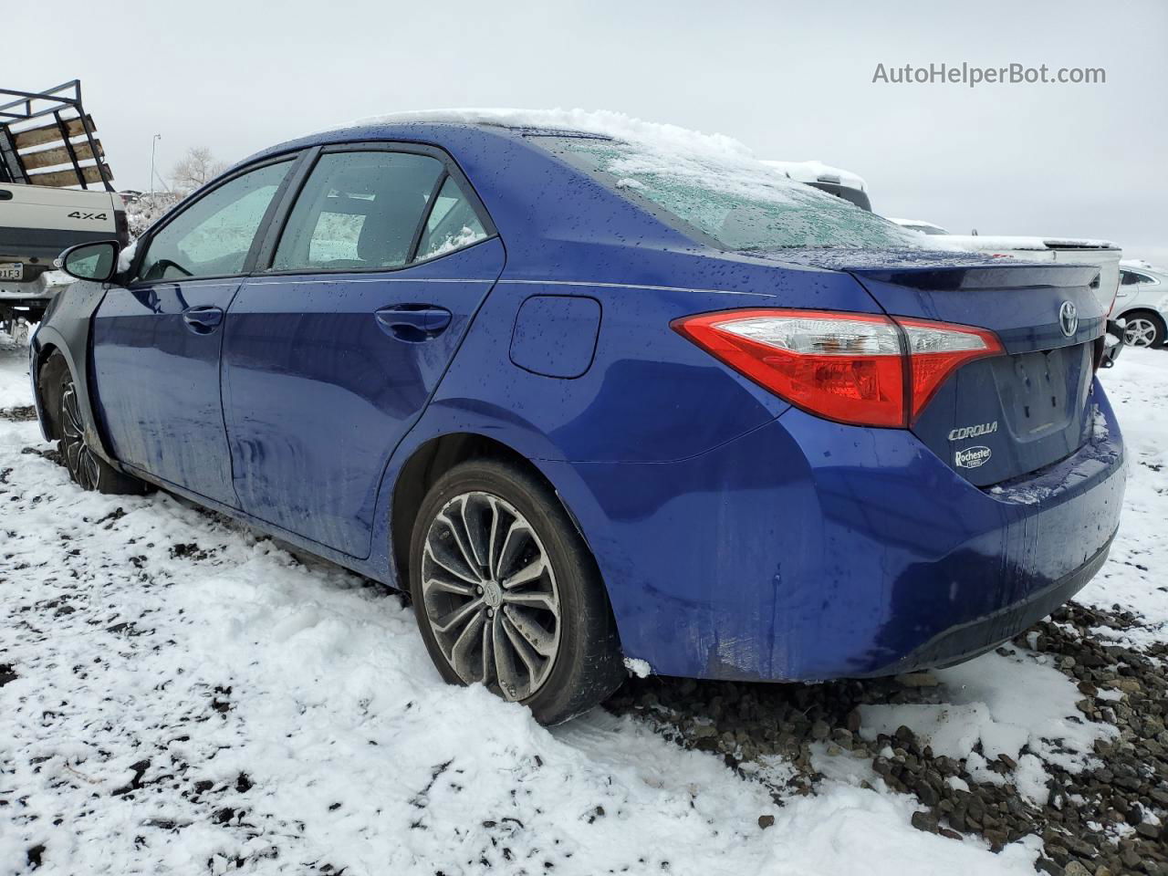 2015 Toyota Corolla L Blue vin: 2T1BURHE5FC409515