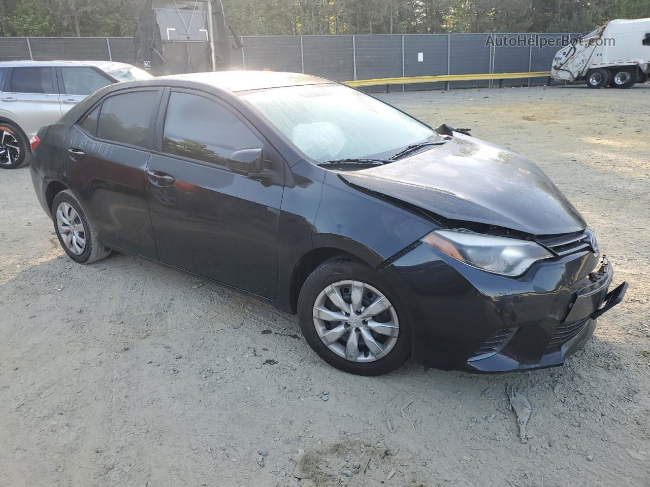 2015 Toyota Corolla L Черный vin: 2T1BURHE5FC421096