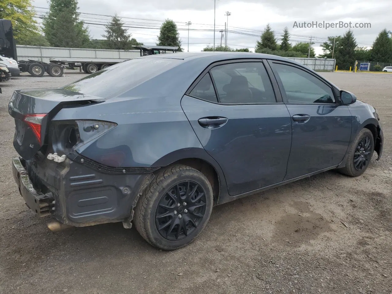 2015 Toyota Corolla L Blue vin: 2T1BURHE5FC435273