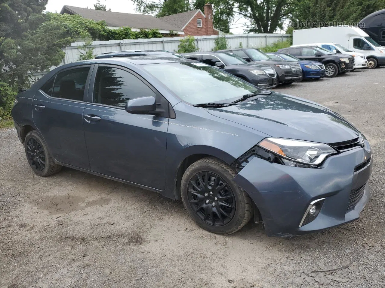 2015 Toyota Corolla L Blue vin: 2T1BURHE5FC435273