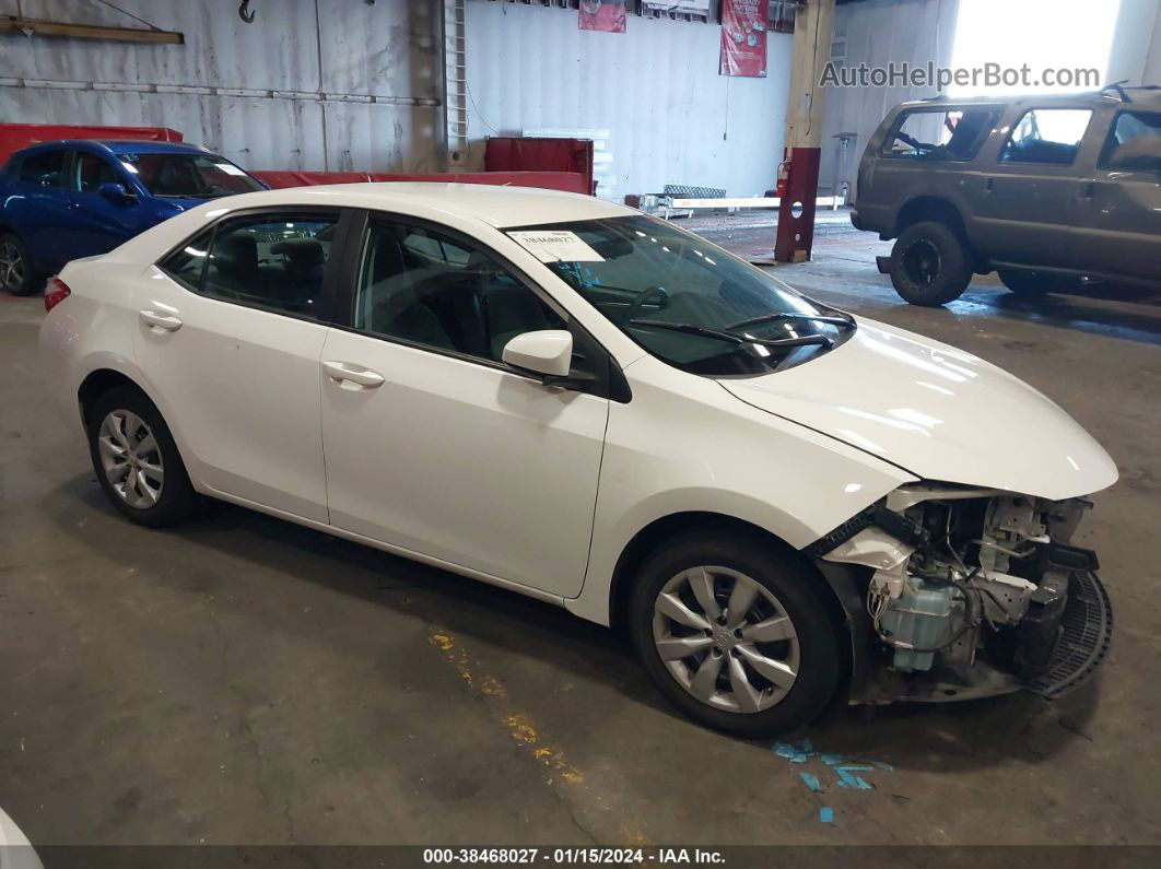 2015 Toyota Corolla Le White vin: 2T1BURHE5FC443213