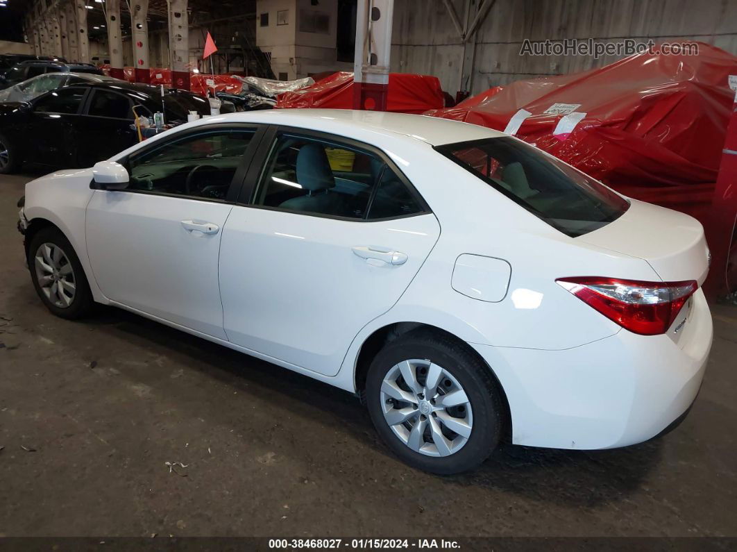 2015 Toyota Corolla Le White vin: 2T1BURHE5FC443213