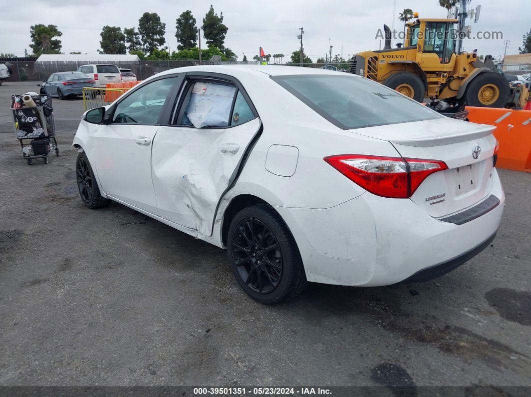 2016 Toyota Corolla S W/special Edition Pkg White vin: 2T1BURHE5GC484619