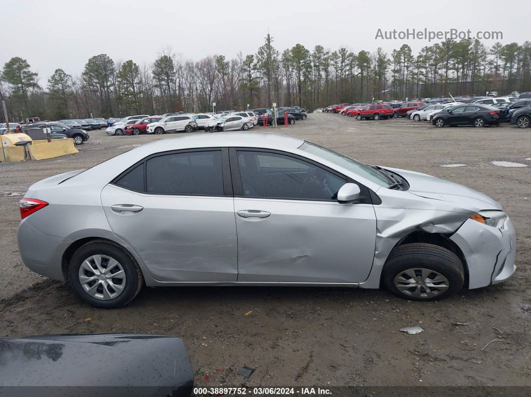 2016 Toyota Corolla L Silver vin: 2T1BURHE5GC729774