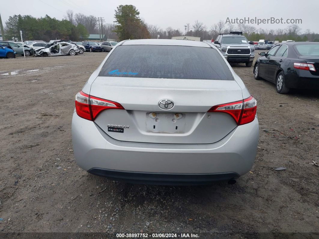 2016 Toyota Corolla L Silver vin: 2T1BURHE5GC729774