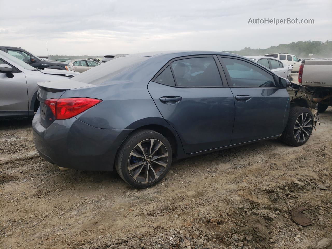 2017 Toyota Corolla L Синий vin: 2T1BURHE5HC771041