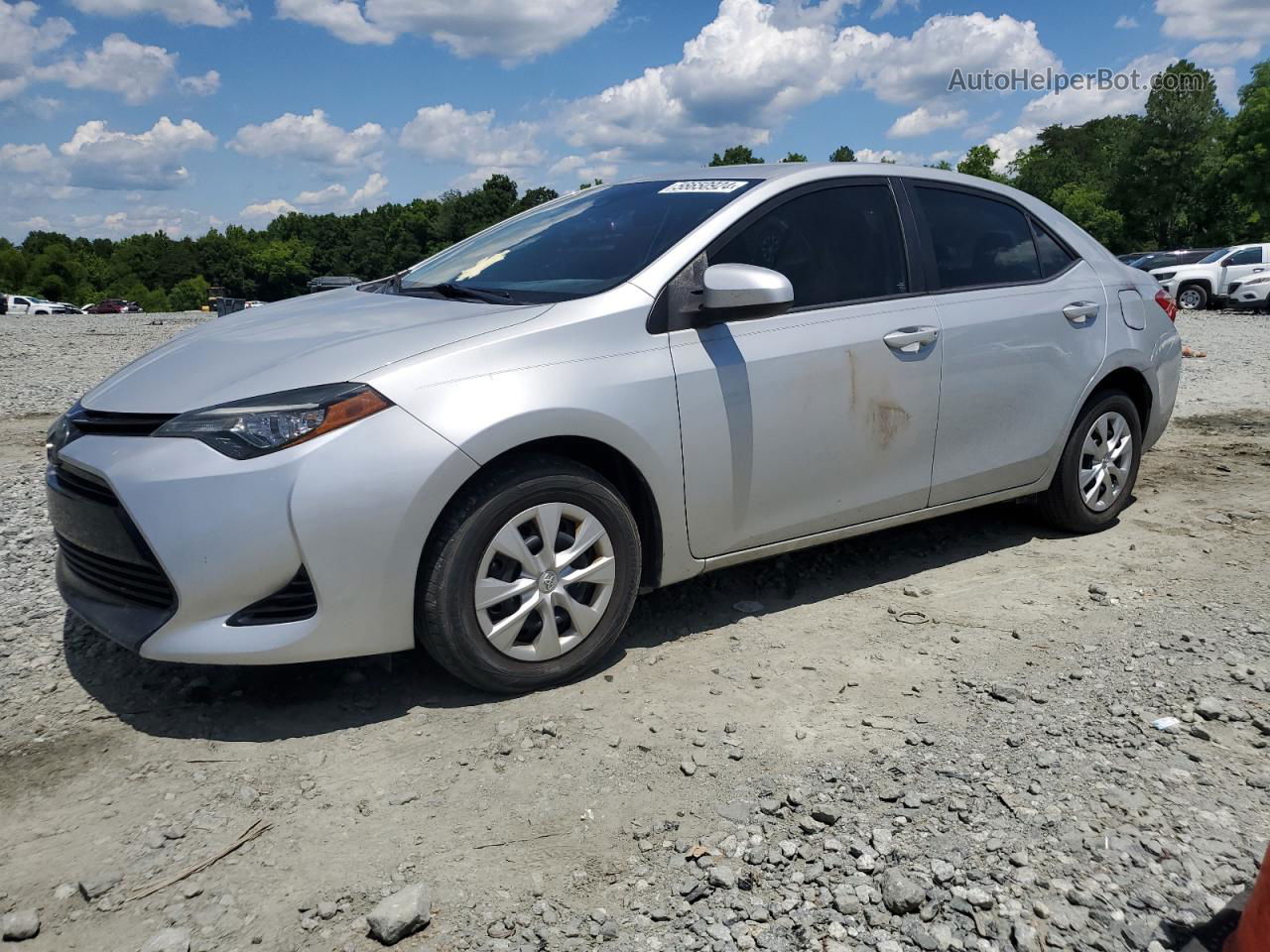 2017 Toyota Corolla L Silver vin: 2T1BURHE5HC782718