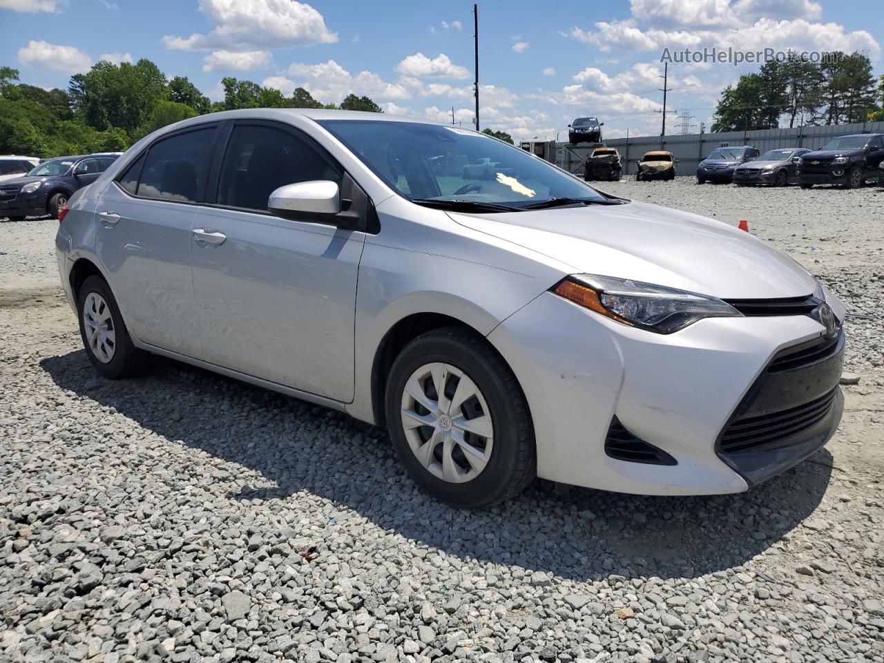 2017 Toyota Corolla L Silver vin: 2T1BURHE5HC782718