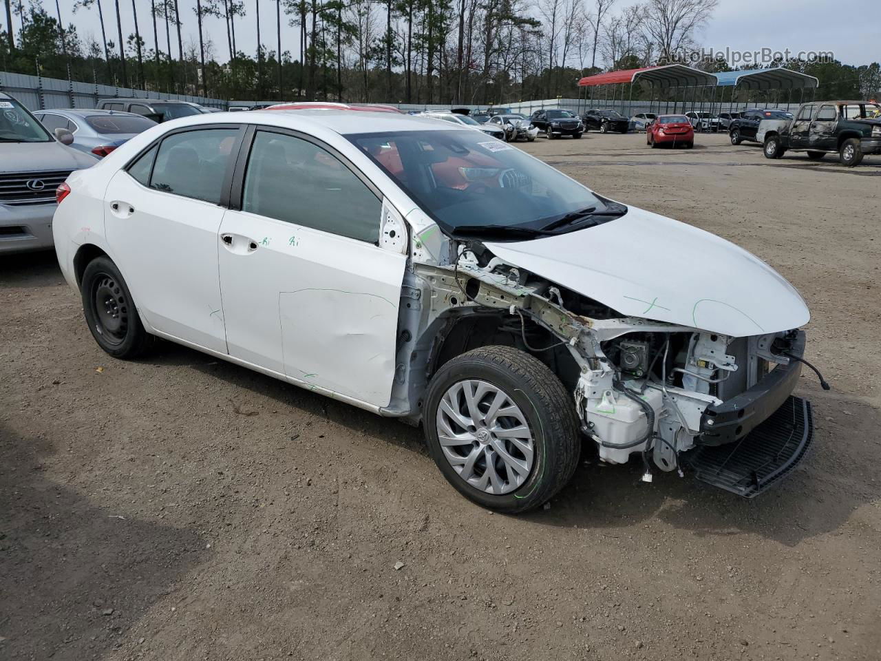 2017 Toyota Corolla L White vin: 2T1BURHE5HC795100