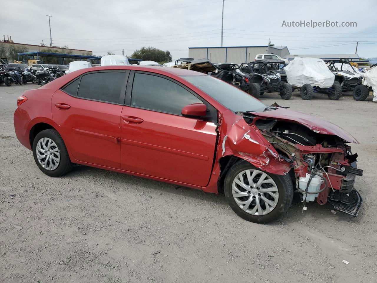 2017 Toyota Corolla L Красный vin: 2T1BURHE5HC820125