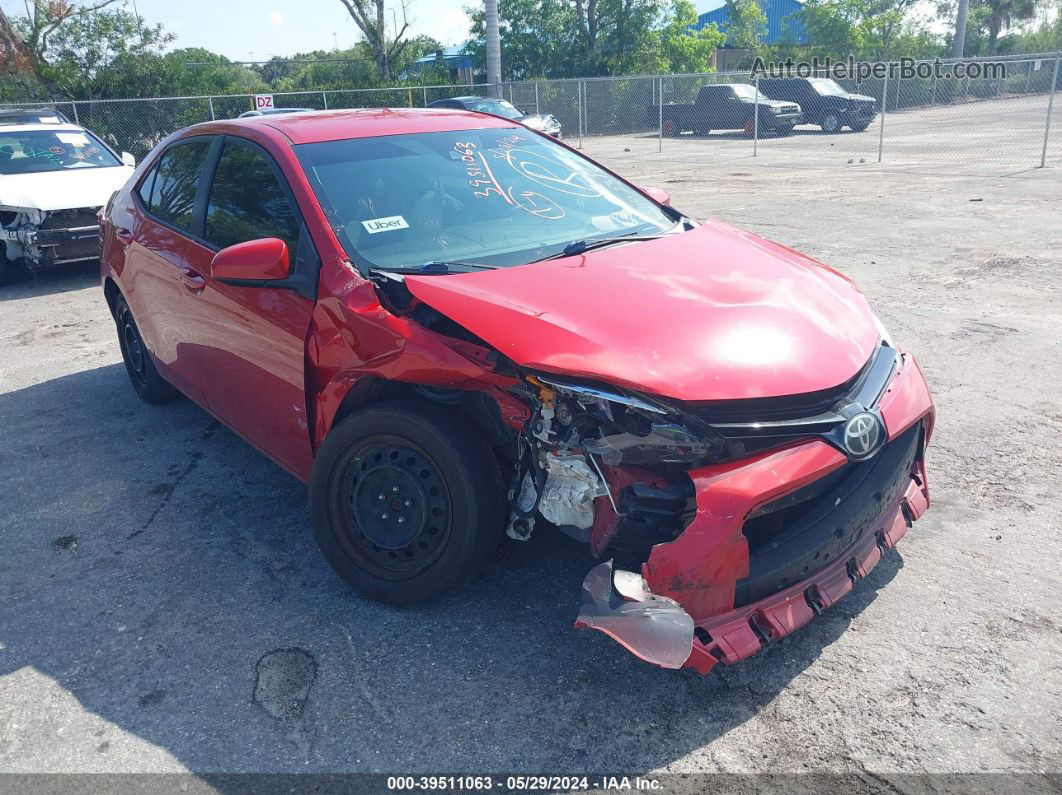 2017 Toyota Corolla Le Red vin: 2T1BURHE5HC823610