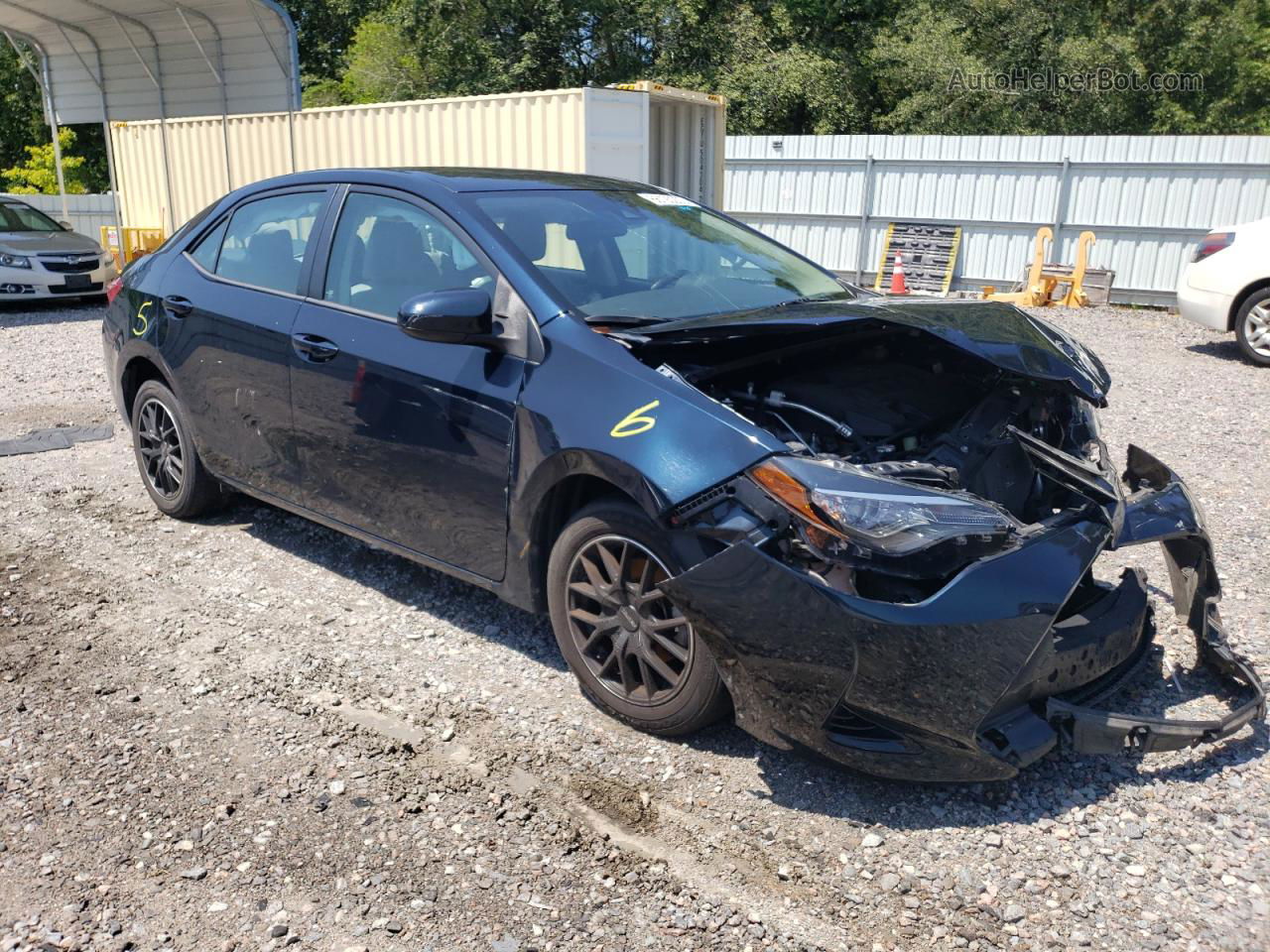 2017 Toyota Corolla L Синий vin: 2T1BURHE5HC847440