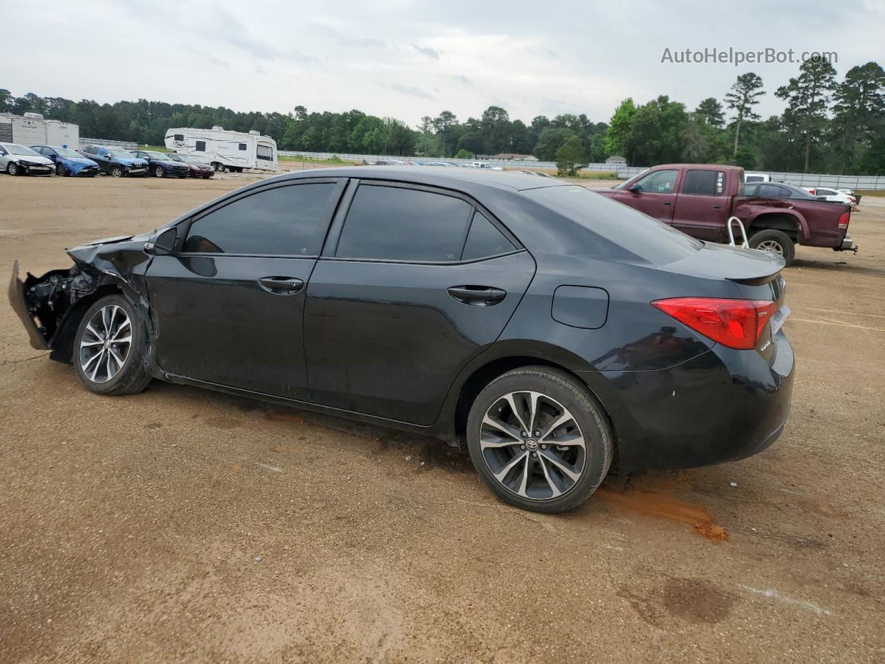 2017 Toyota Corolla L Black vin: 2T1BURHE5HC852461