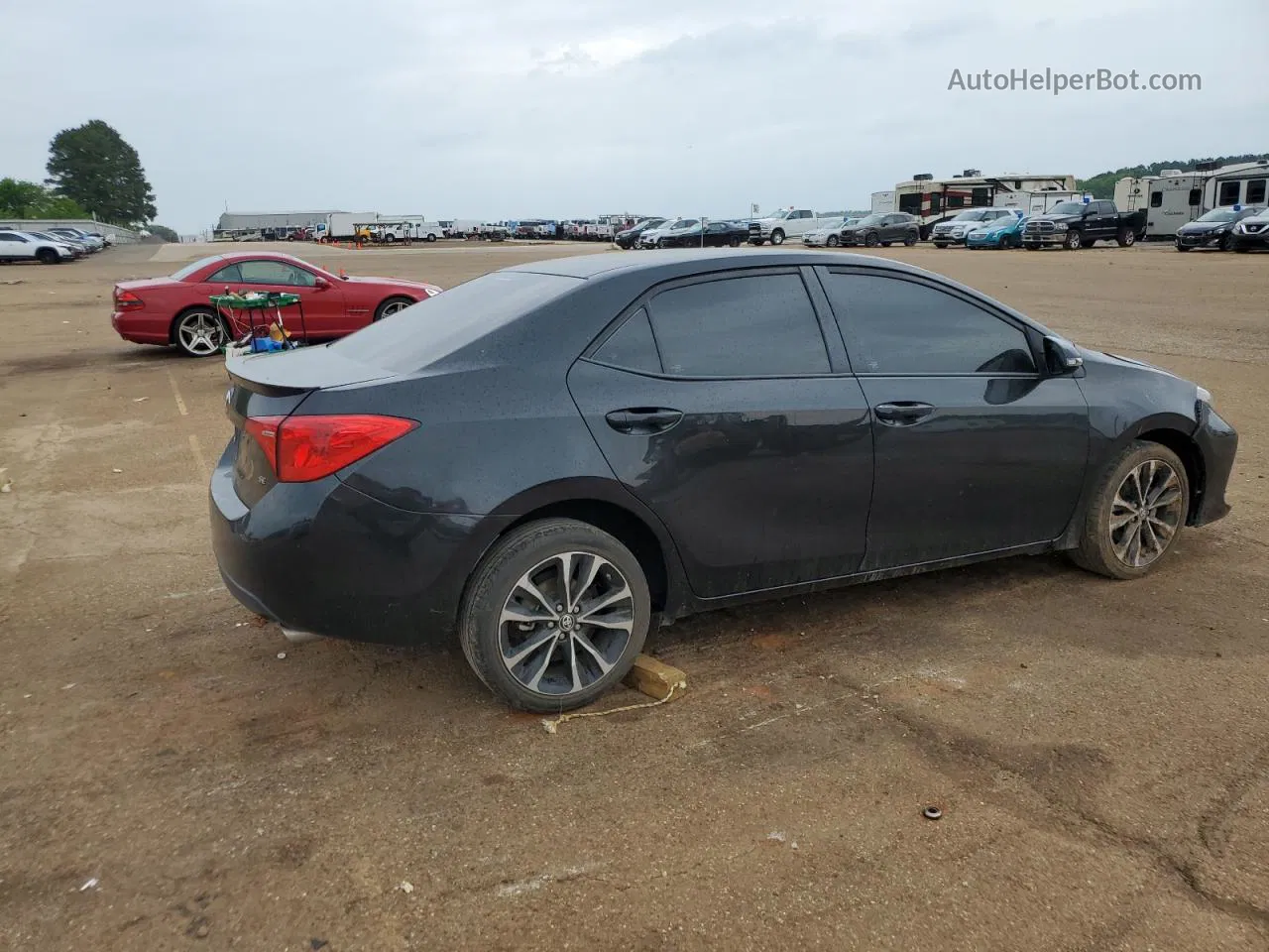 2017 Toyota Corolla L Black vin: 2T1BURHE5HC852461