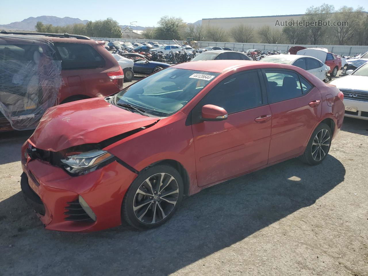 2017 Toyota Corolla L Red vin: 2T1BURHE5HC855781