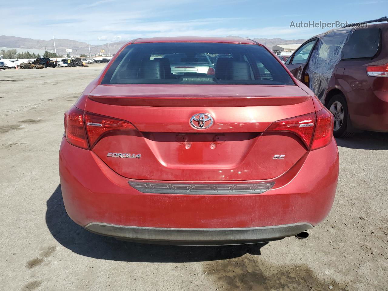 2017 Toyota Corolla L Red vin: 2T1BURHE5HC855781