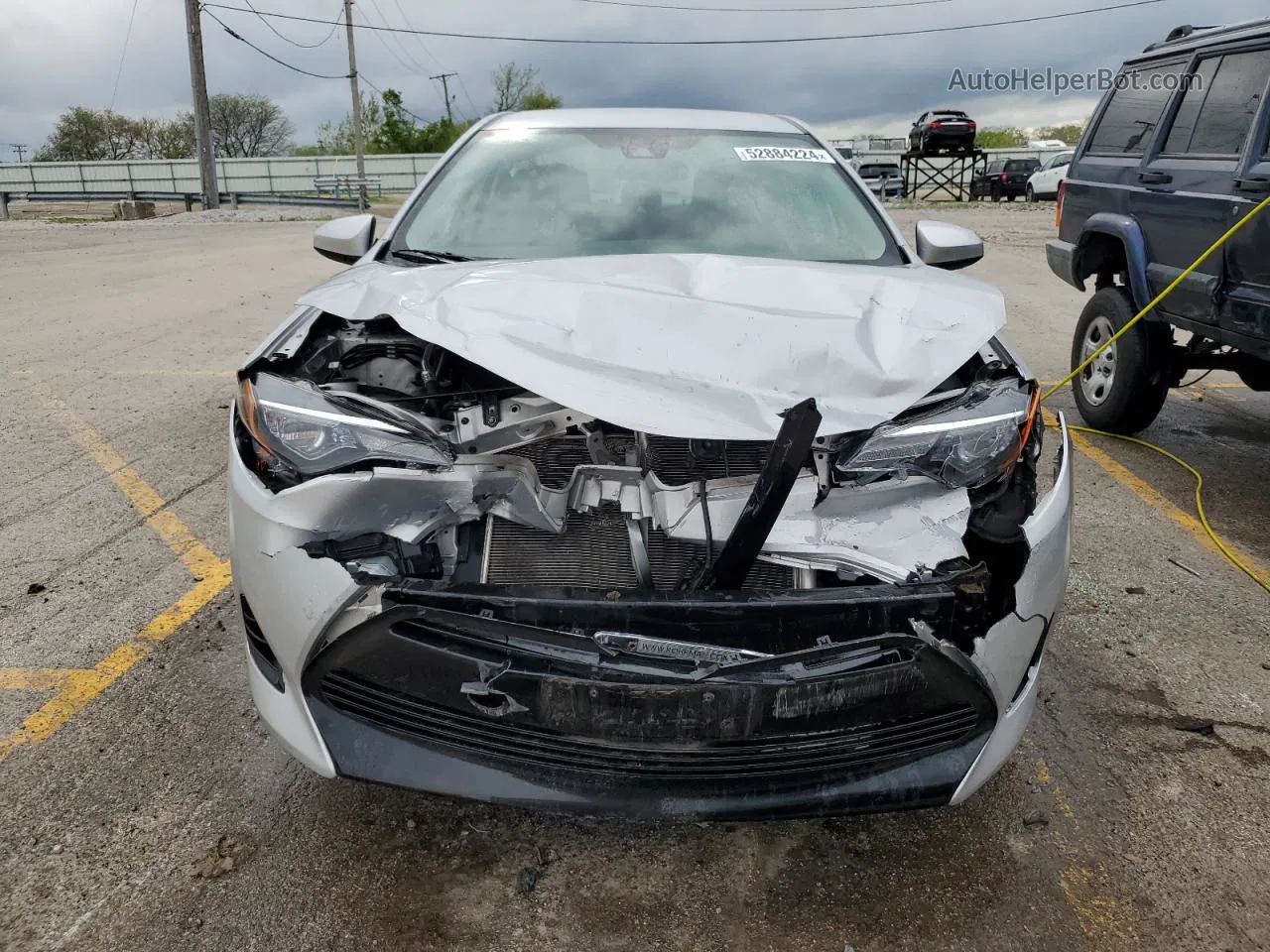 2017 Toyota Corolla L Silver vin: 2T1BURHE5HC900430