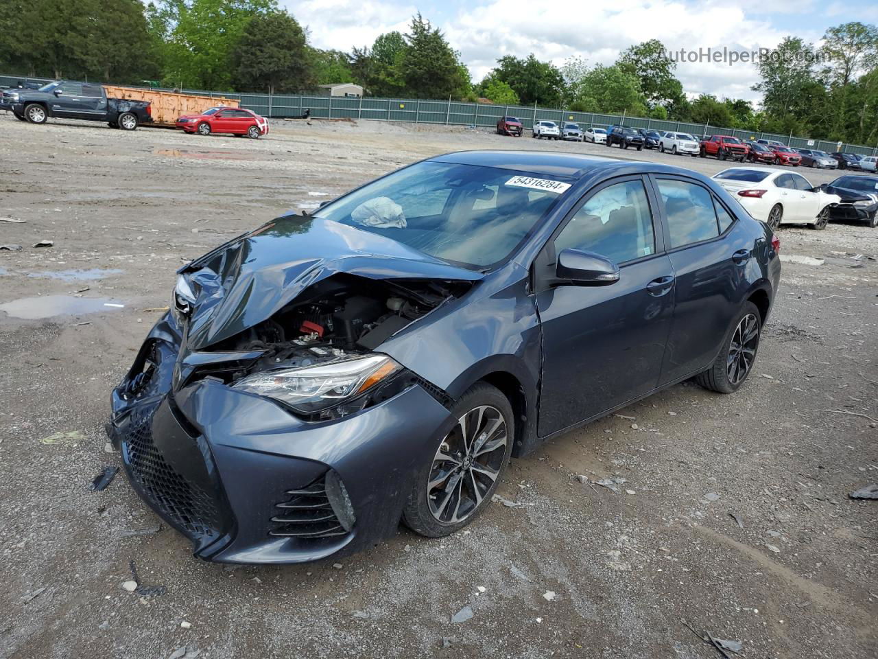 2017 Toyota Corolla L Серый vin: 2T1BURHE5HC952057