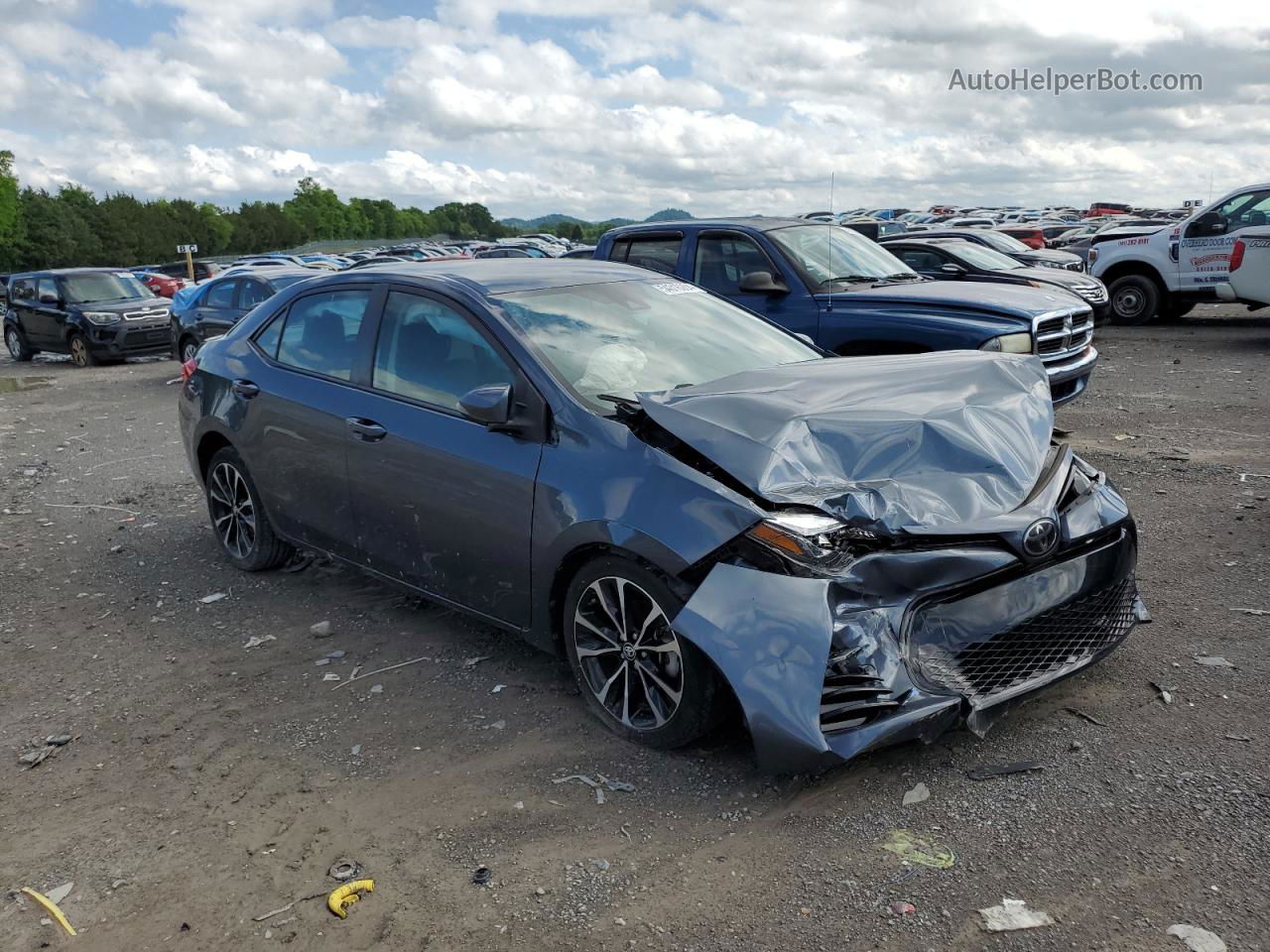 2017 Toyota Corolla L Gray vin: 2T1BURHE5HC952057