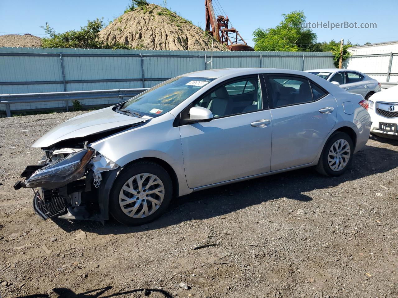 2019 Toyota Corolla L Silver vin: 2T1BURHE5KC132746